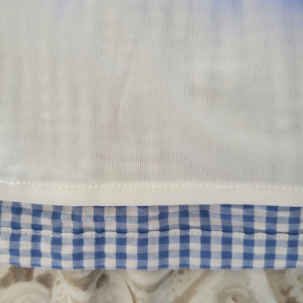 2 Piece S 4/6 Gingham Blue Skirt Set New - Picture 7 of 9